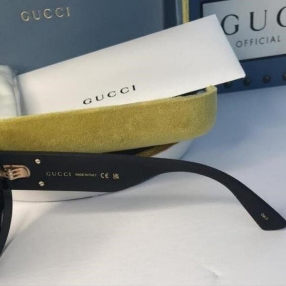 Authentic New Gucci Black GG0101S Round Gradient Sunglasses - Picture 11 of 14